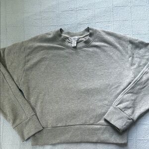 Athleta Gray Cozy Crewneck Sweater
